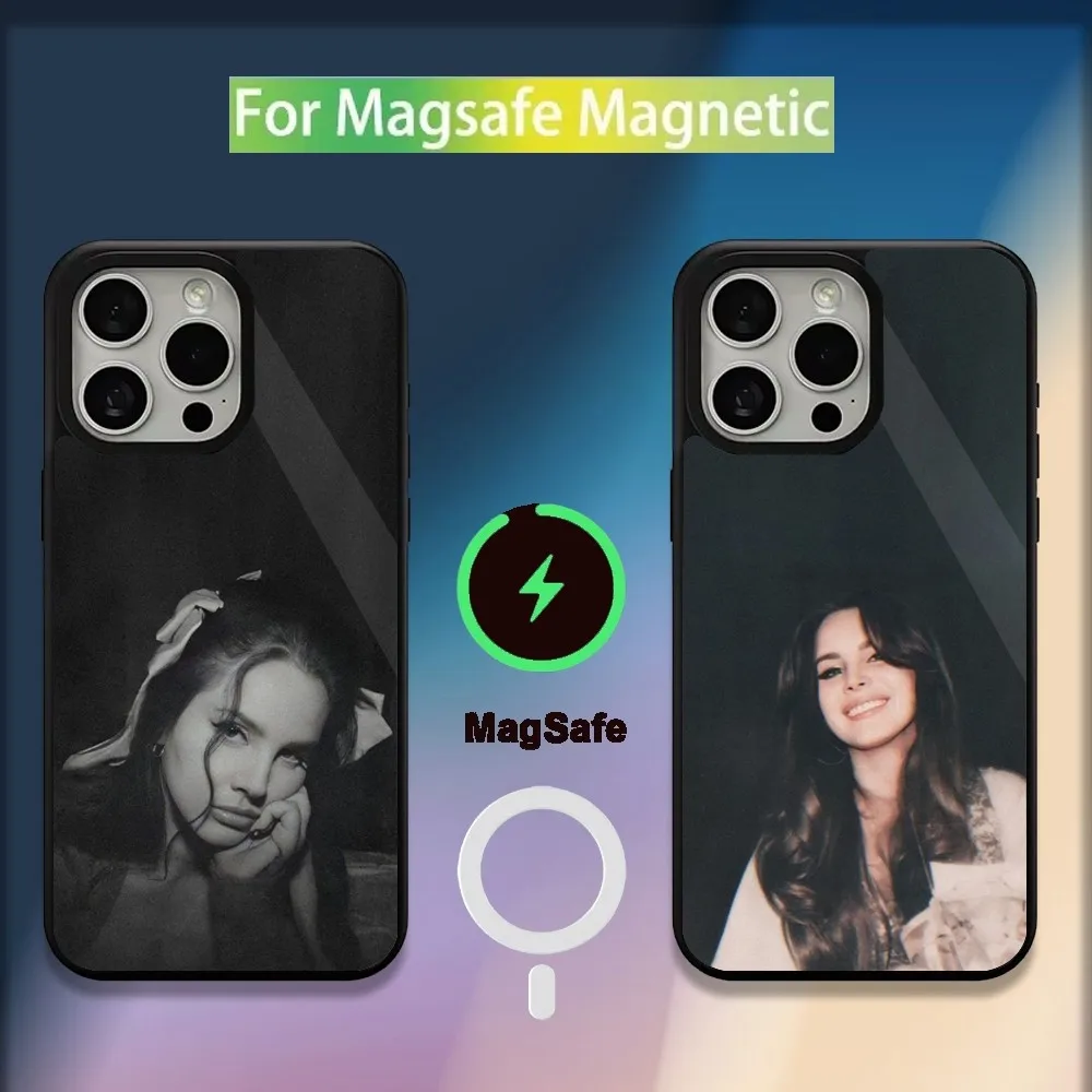 SInger L-Lana Del Rey Tough  Phone Case For iPhone 16,15,14,13,12,11,Plus,Pro,Max,Mini Magsafe Magnetic Wireless Charging