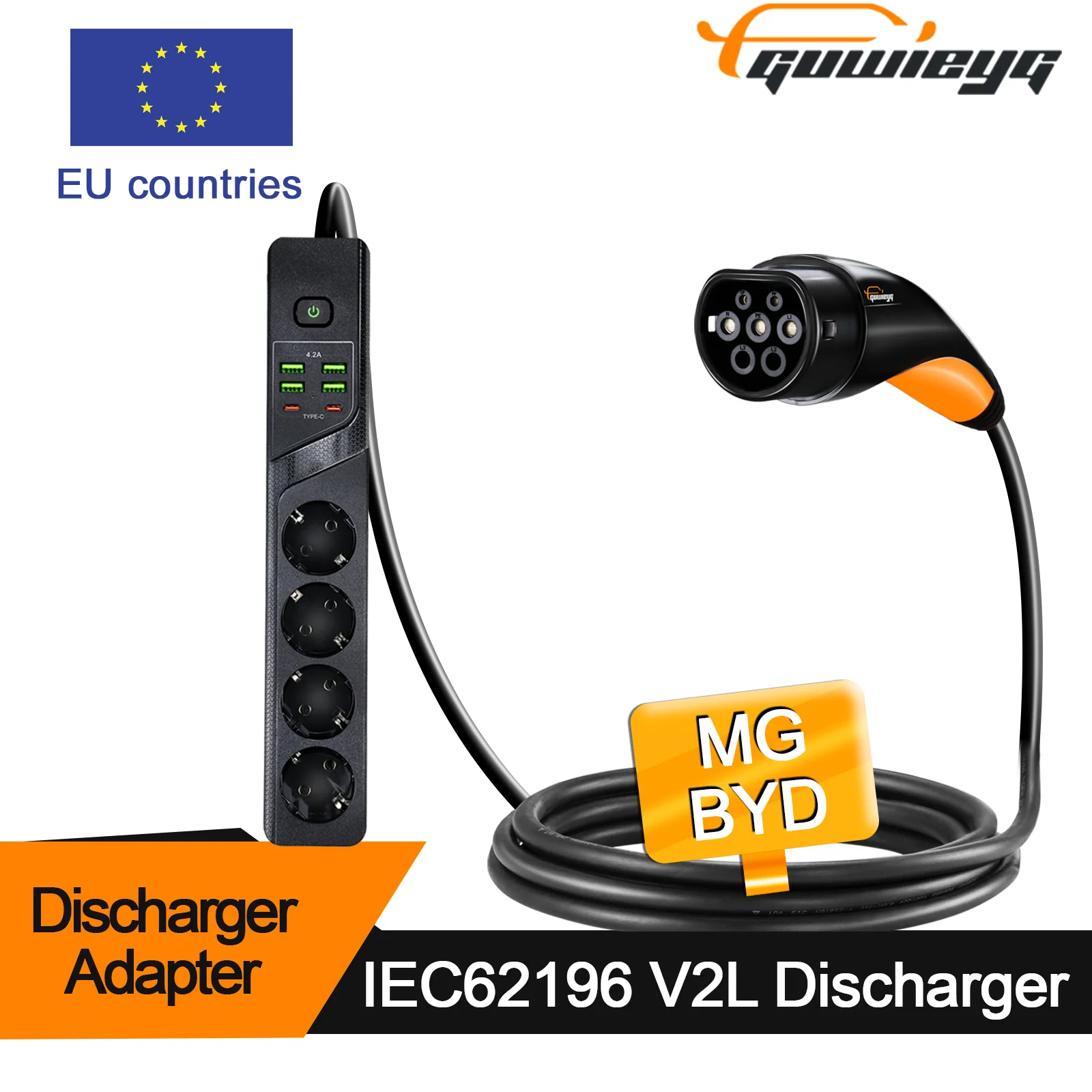 [Nur kompatibel mit mg byd auto ev] guwieyg v2l Kabel kompatibel mit mg byd, 4m 16a 3,5 kW Fahrzeug