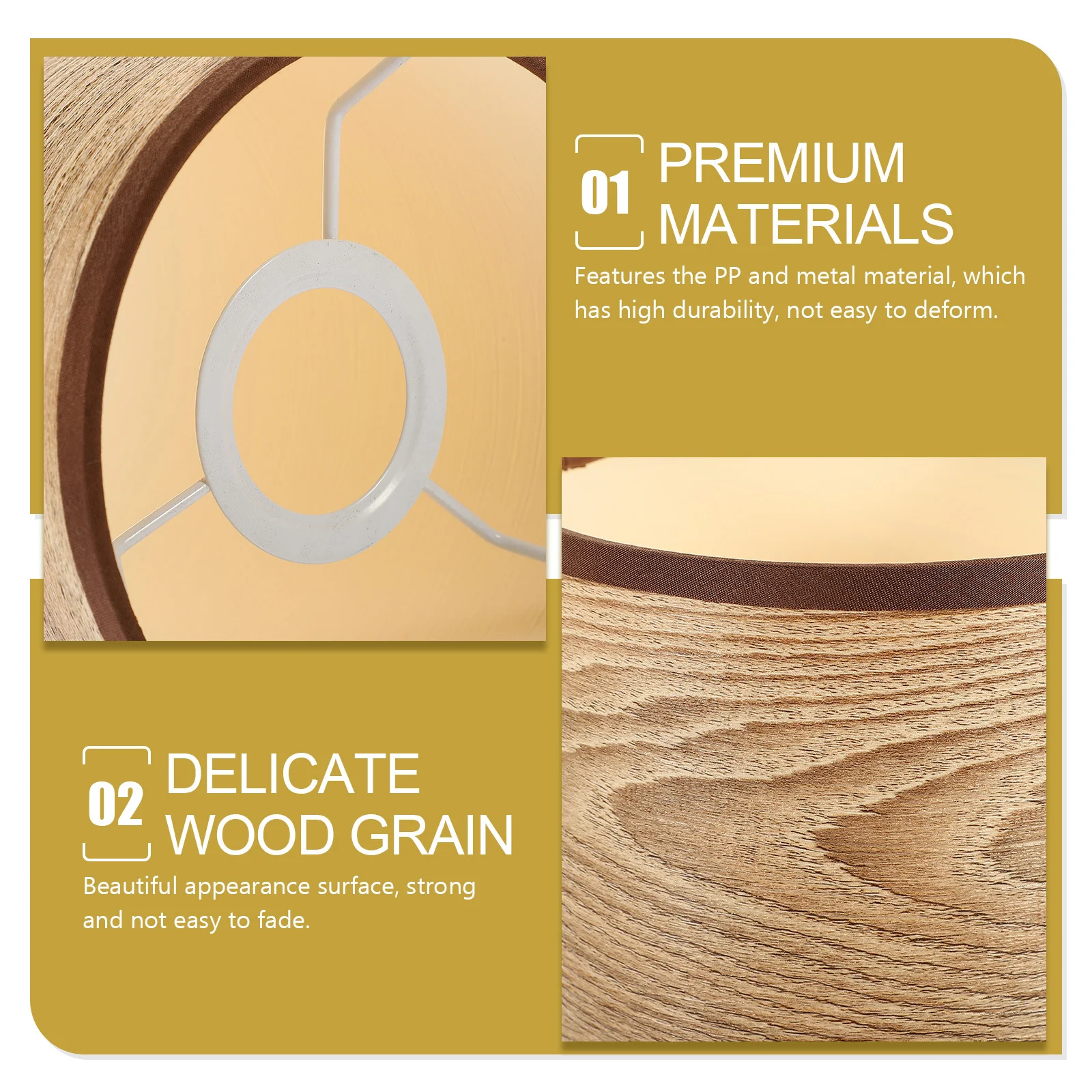 

Wooden Grain Lampshade Decorative E27 E14 Chandelier Ceiling Light Cover Stylish Home Decoration Warm Atmosphere