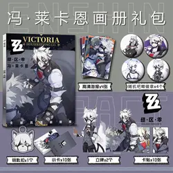 Zenless Zone Zero game Von Lycaon Photobook card acrylic stand cardsticker badge key chain poster as gift for friend