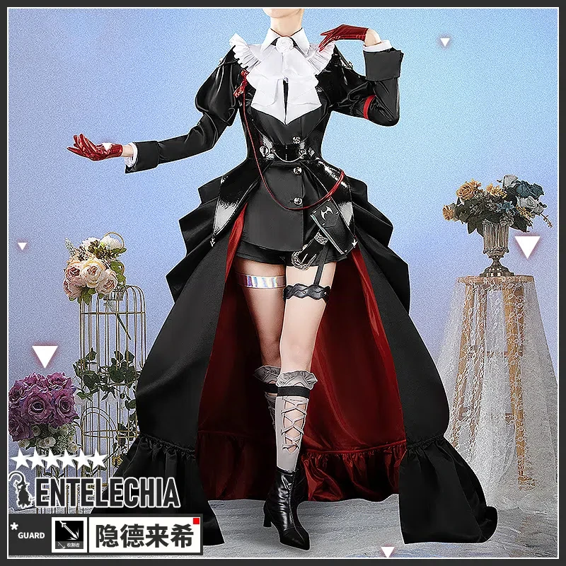 

COWOWO Arknights Entelechia Cosplay Costume Cos Game Anime Party Uniform Hallowen Play Role Clothes Clothing