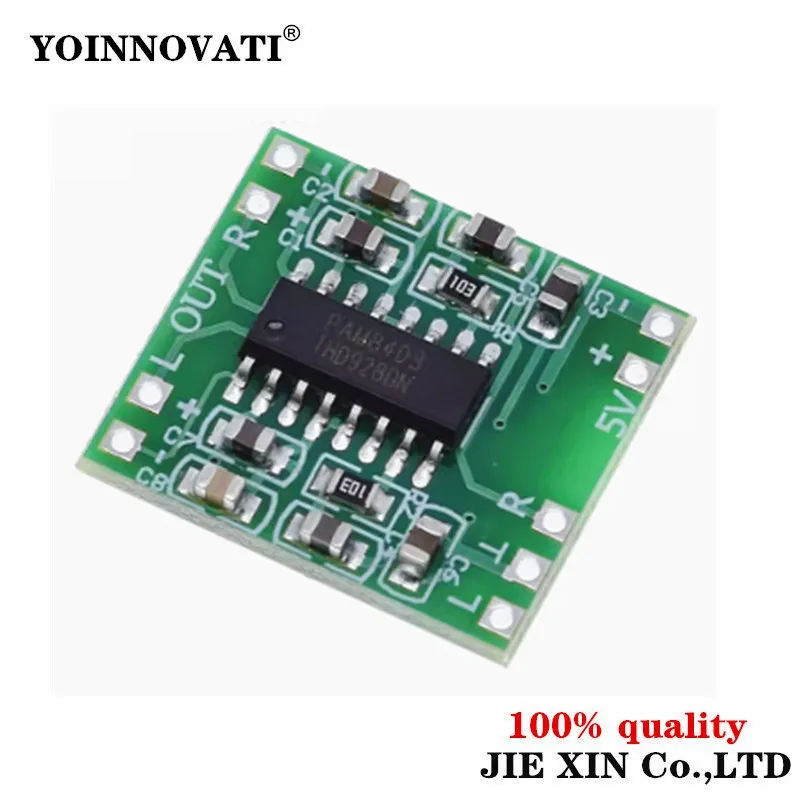10-100PCS PAM8403 Super mini digital amplifier board 2 * 3W Class D digital amplifier board efficient 2.5 to 5V USB power supply
