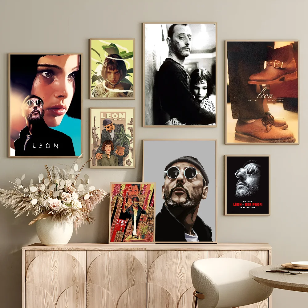 Leon The Professional Anime Posters Sticky Whitepaper Sticker DIY Room Bar Cafe Kawaii Room Decor