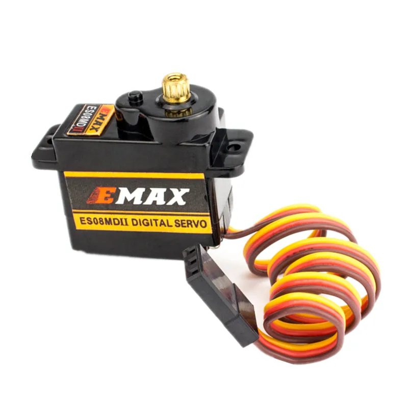 4 pz EMAX Servo ES08MD 08MD11 Con Metal Gear Servo Digitale 12g Coppia 2kg Mini JR Spina Per RC Elicottero Aereo Aereo