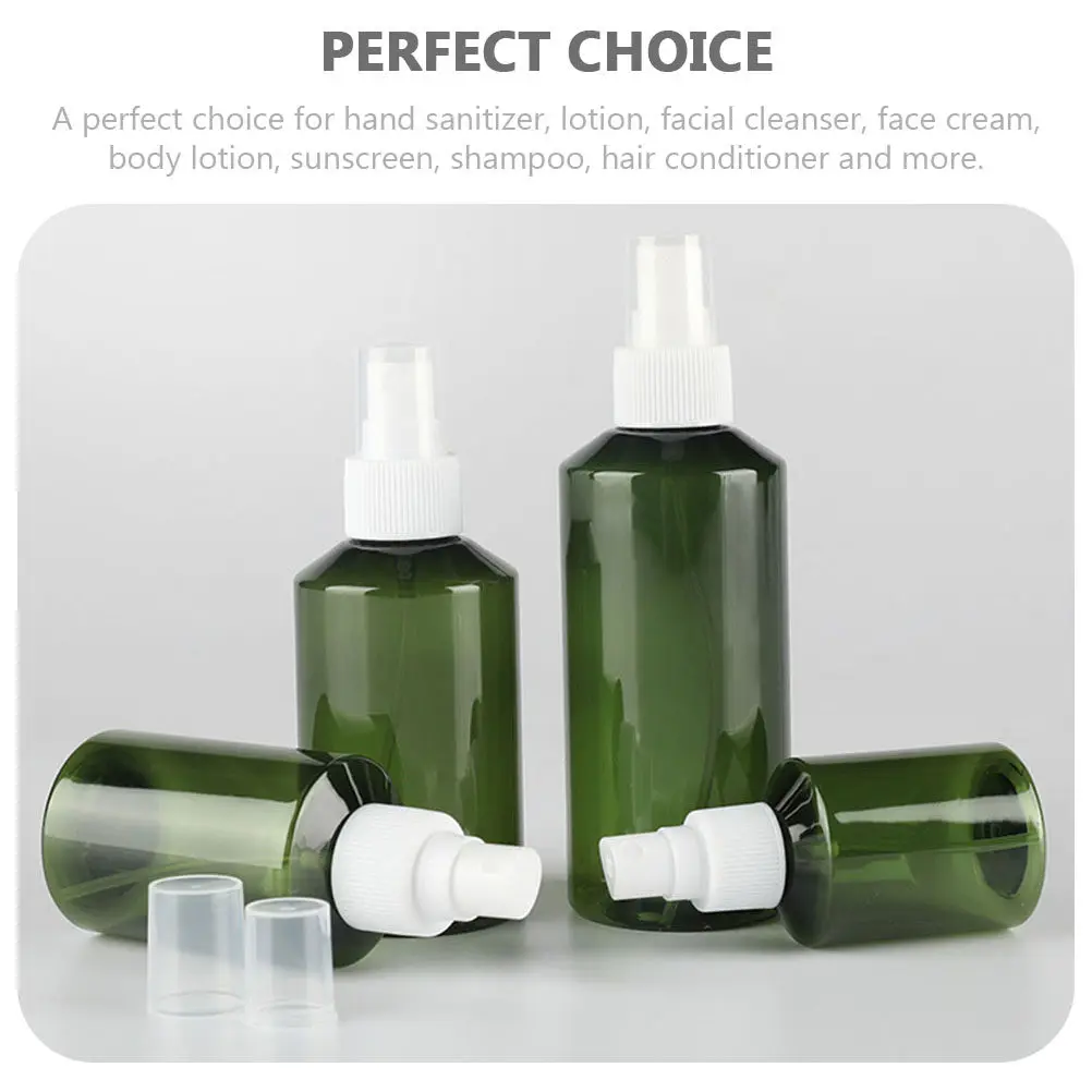 6 Stück auslaufsichere Kunststoff-Sprühflaschen für Reisen, leere, nachfüllbare Unterflaschen für Lotion, Sonnenschutz, Shampoo, Kosmetik
