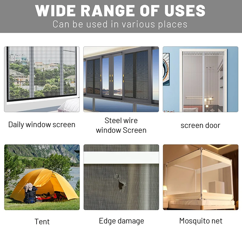 窓スクリーンテープ防蚊スクリーン修理補助金ドアカーテン蚊帳穴パッチ修理自己粘着スクリーンテープ