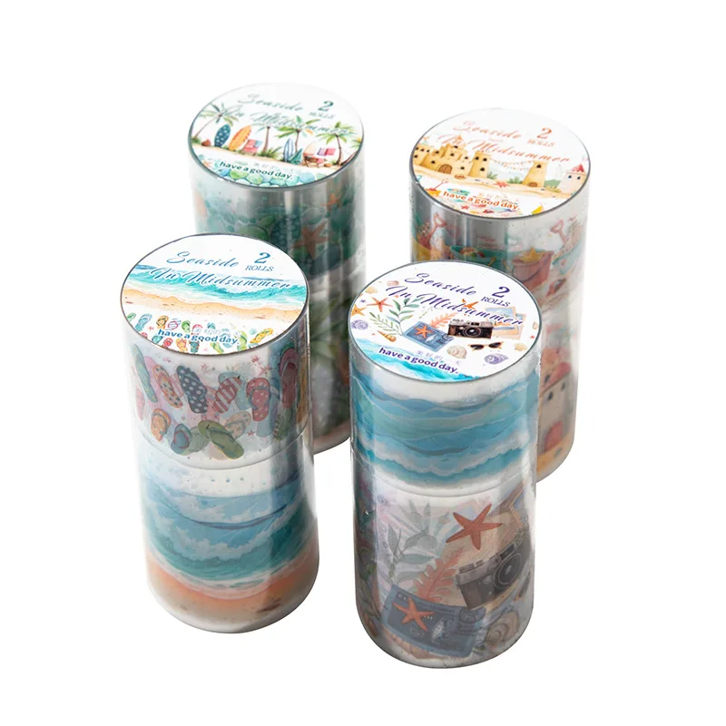 

10pcs/1lot Decorative Adhesive tapes Summer seaside Scrapbooking DIY Paper Scrapbooking Stickers