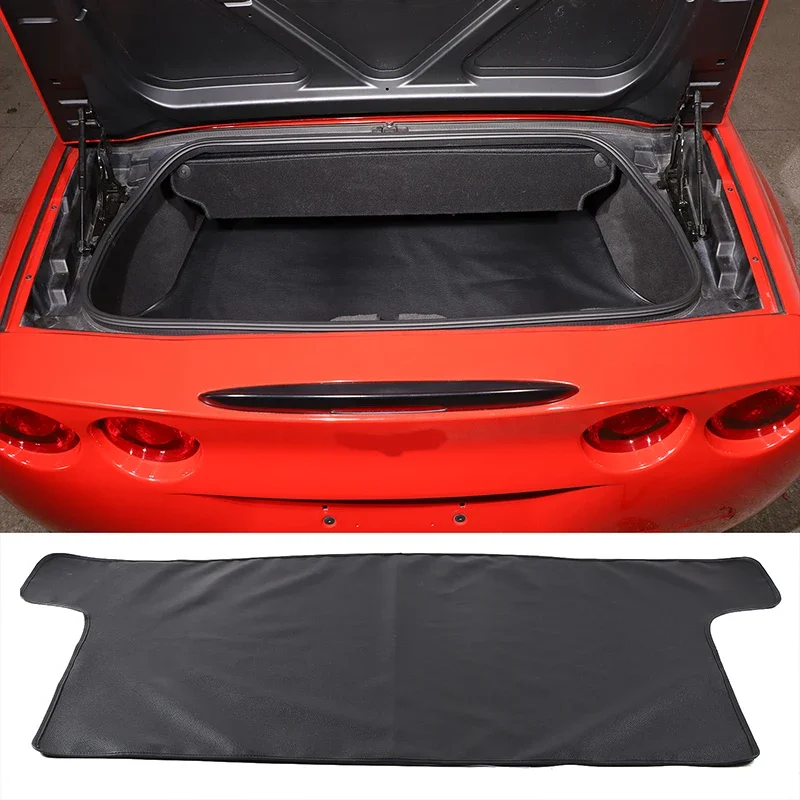 For Chevrolet Corvette C6 2005 2006 2007 2008 2009 2010 2011 2012 2013 PVC leather Black Car Trunk Mat Car Accessories Interior