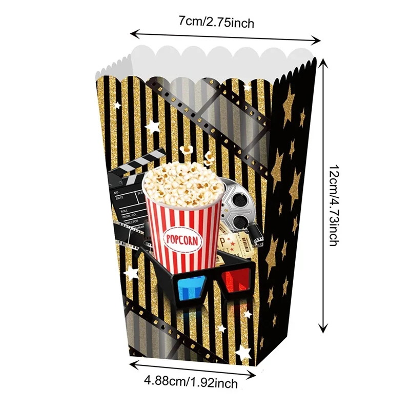 Boîtes en papier pour pop-corn, 10 pièces, seaux, sacs à rayures rouges et blanches, conteneurs de collation pour la nuit de film, anniversaires, fournitures de fête de carnaval