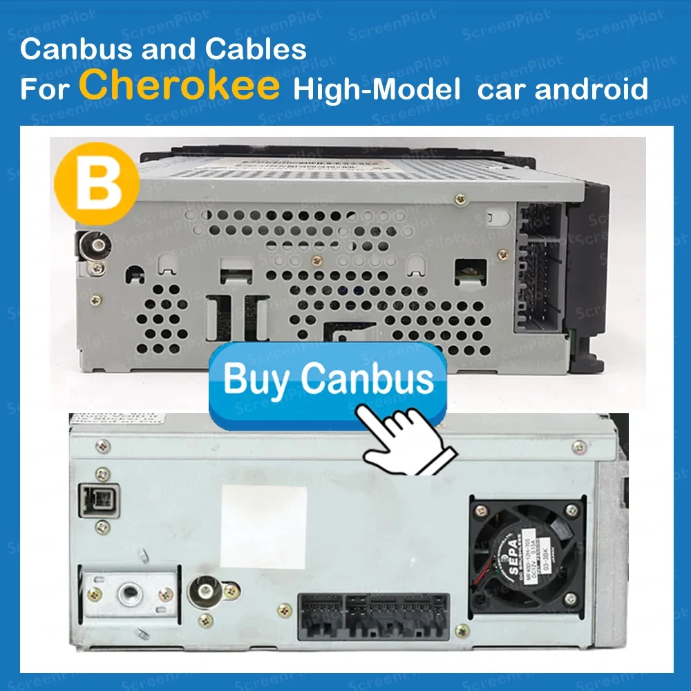 For Jeep Cherokee High-Model Car android Adapter CANBUS Decoder SWC Plug&Play Android Radio car Accessories Plug&Play Cabl