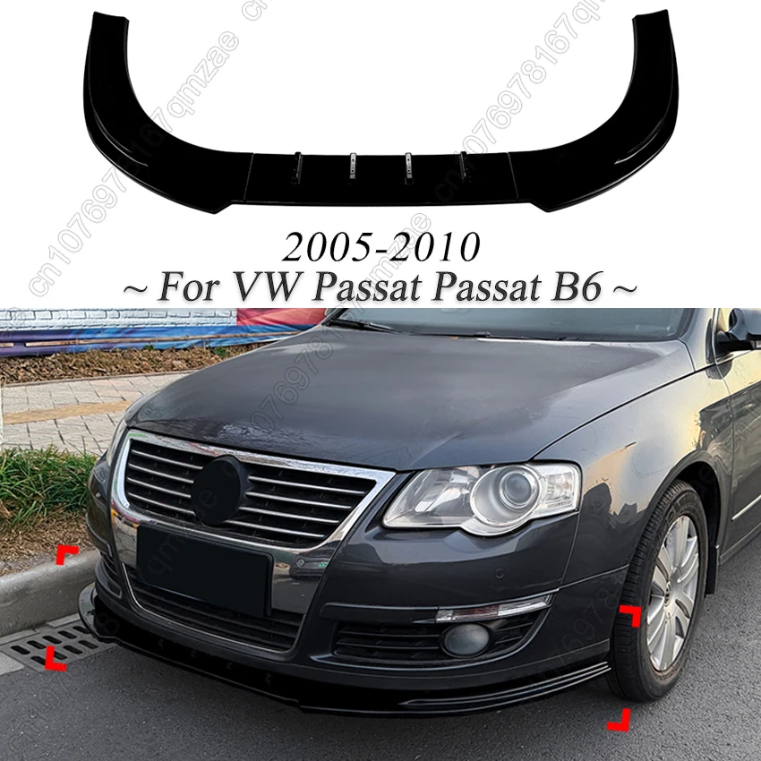 

Накладка-спойлер на передний бампер для VW Volkswagen Passat B6, стандартная версия 2005-2010, защита кузова, комплект обвесов
