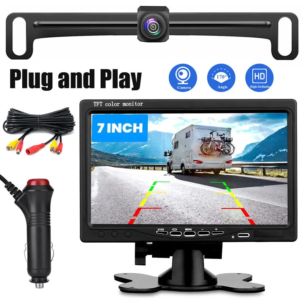 

Bileeko For RV Truck Bus Backup Rear View Camera System 7" Monitor Night Vision