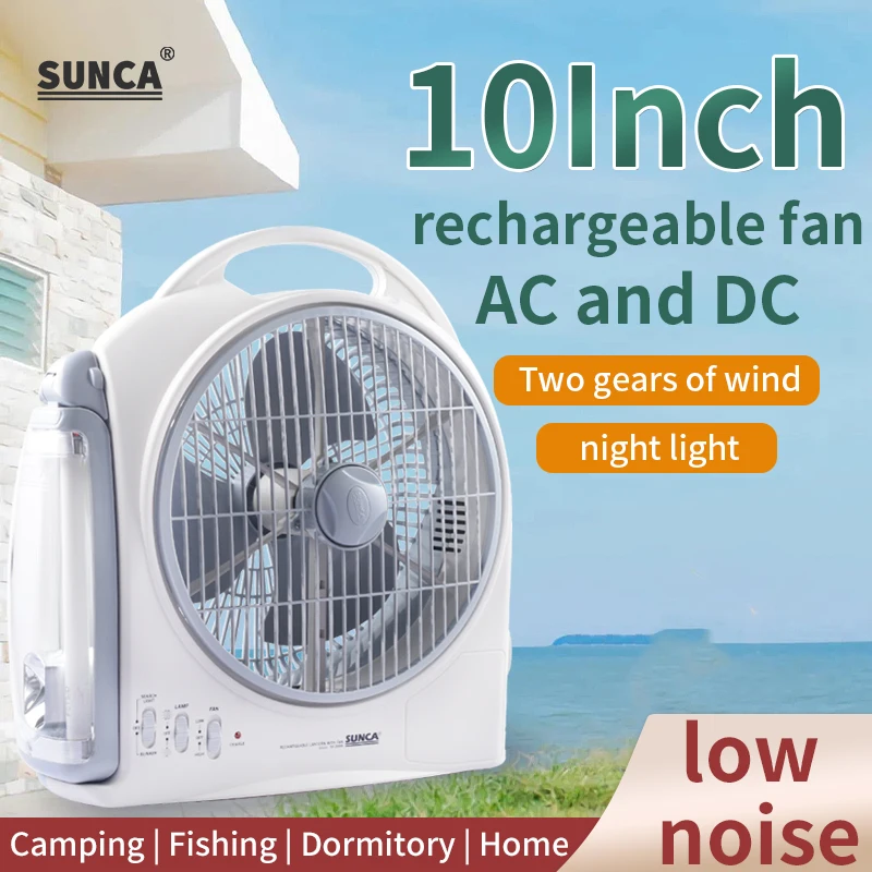 Sunca Hot-Selling Goedkope 15W Kleine Power Draagbare Reis Handige Oplaadbare Ventilator