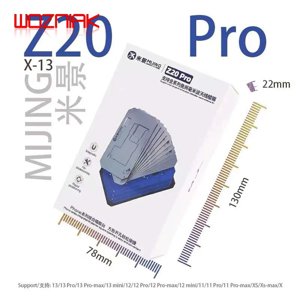 MiJing Z20 PRO MAX BGA Reballing Stencil Platform Fixure For
