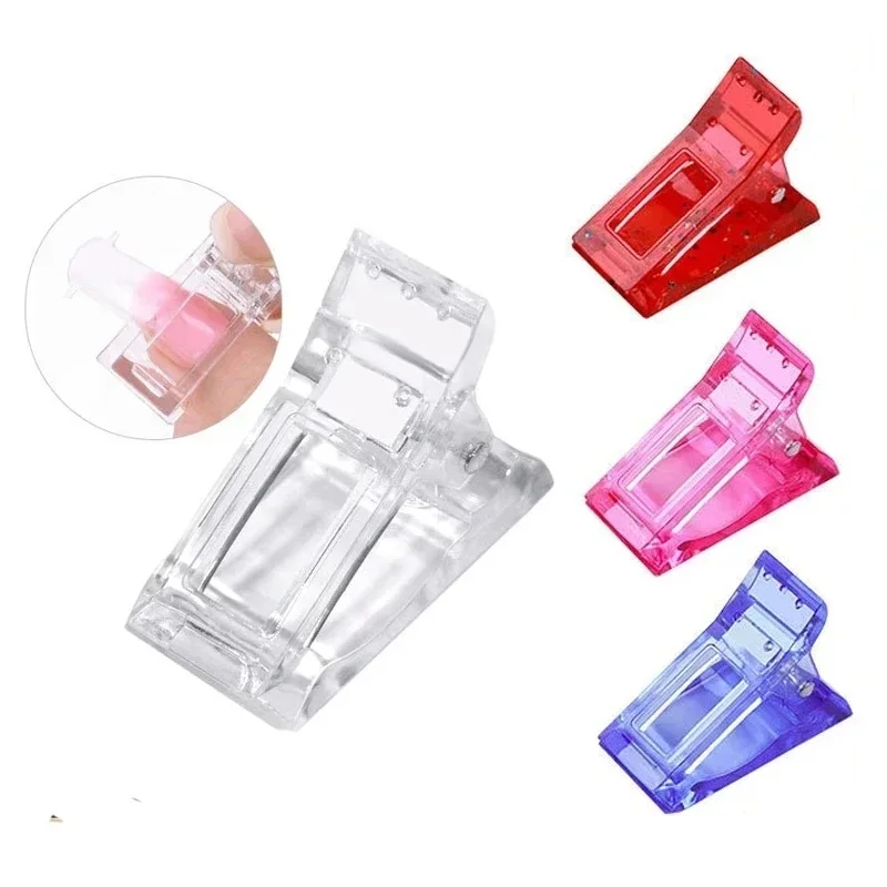 10/20Pcs Nail Clip Acrylic Nail Plastic Finger Polish Extension Tips Quick Building UV Gel LED Manicure Art Builder Tool