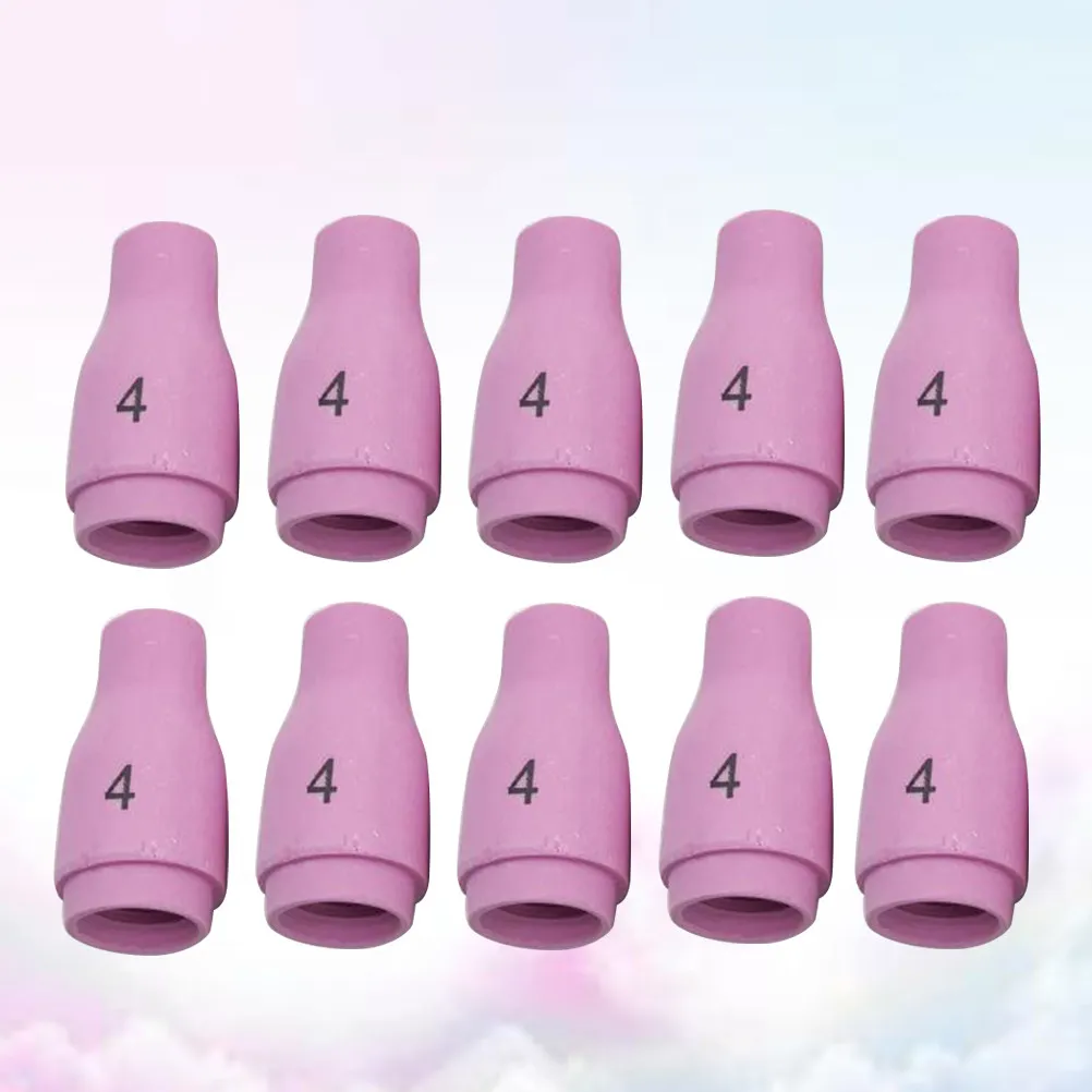 10Pcs Tig Welding Ceramic Nozzle Argon Arc Welding Parts Comfortable Handling Extended Lifespan for Professional