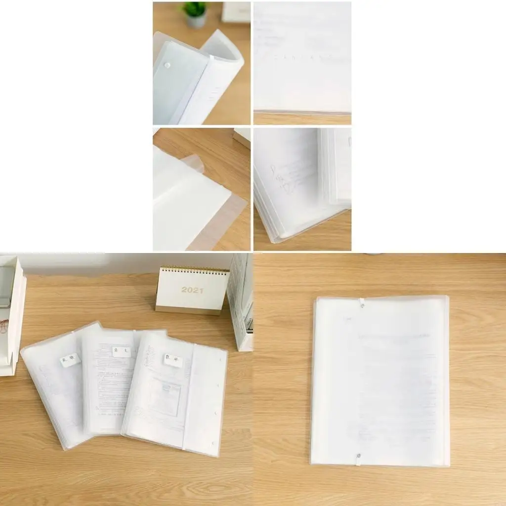 

M5TB Reuseable Plastic Clear Examination Paper Folder 20/30/40 Pages Document File Holder School Office Stationery