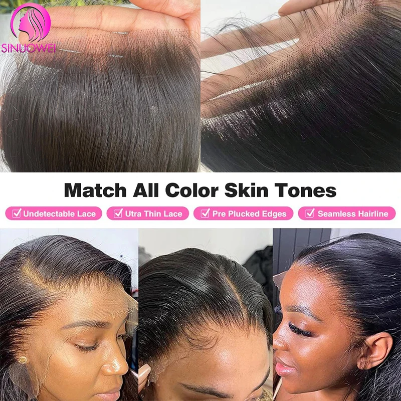 ブラジルの天然かつら,レミー品質の髪,滑らか,事前に摘み取られた,透明なレース,フリーパーツ,5x5, 13x4