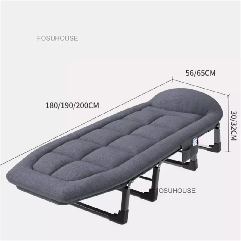 الحديثة الحد الأدنى سرير قابل للطي المحمولة سرير النوم داخلي مكتب الغداء استراحة الترفيه الفردية كرسي سرير أثاث غرفة نوم