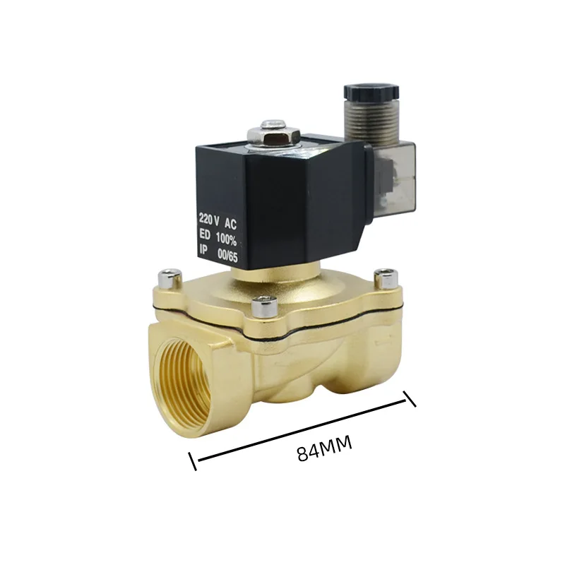 2W250-25 All Copper Plastic Sealing Coil Solenoid Water Valve DN25