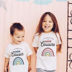 You're Going To Be A Great Cousin Rainbow Printed Kids Shirt Boys Girls T-shirt Funny Child Short Sleeve Tee Clothes Kids Shirts