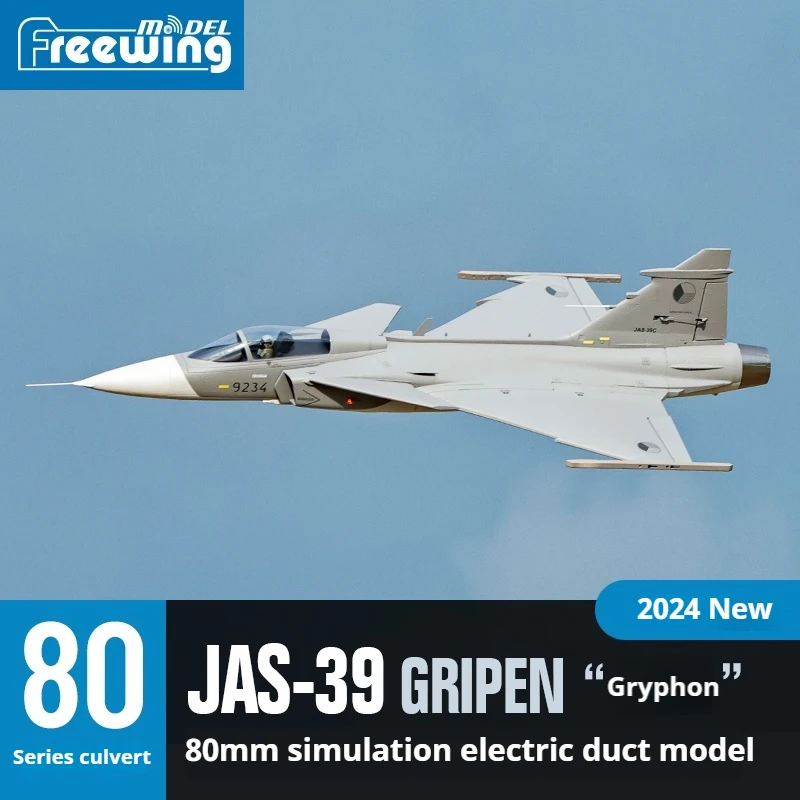 Freewing 80mm JAS39 Gripen RC Simulation Aircraft Fixed Wing Model Remote Controlled Aircraft Adult Boy Toy