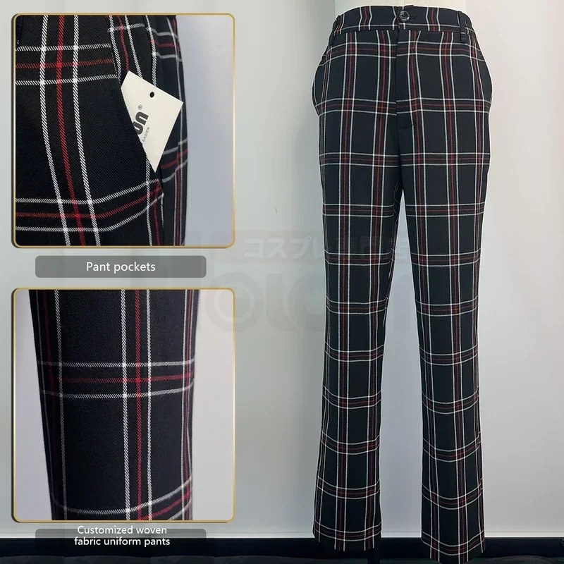 SN66 HOLOUN P5 Game Ren Amamiya Cosplay Costume Wig Joker School Uniform Embroidery Suit Blazer Pants Brooch Daily Wear UnisW &