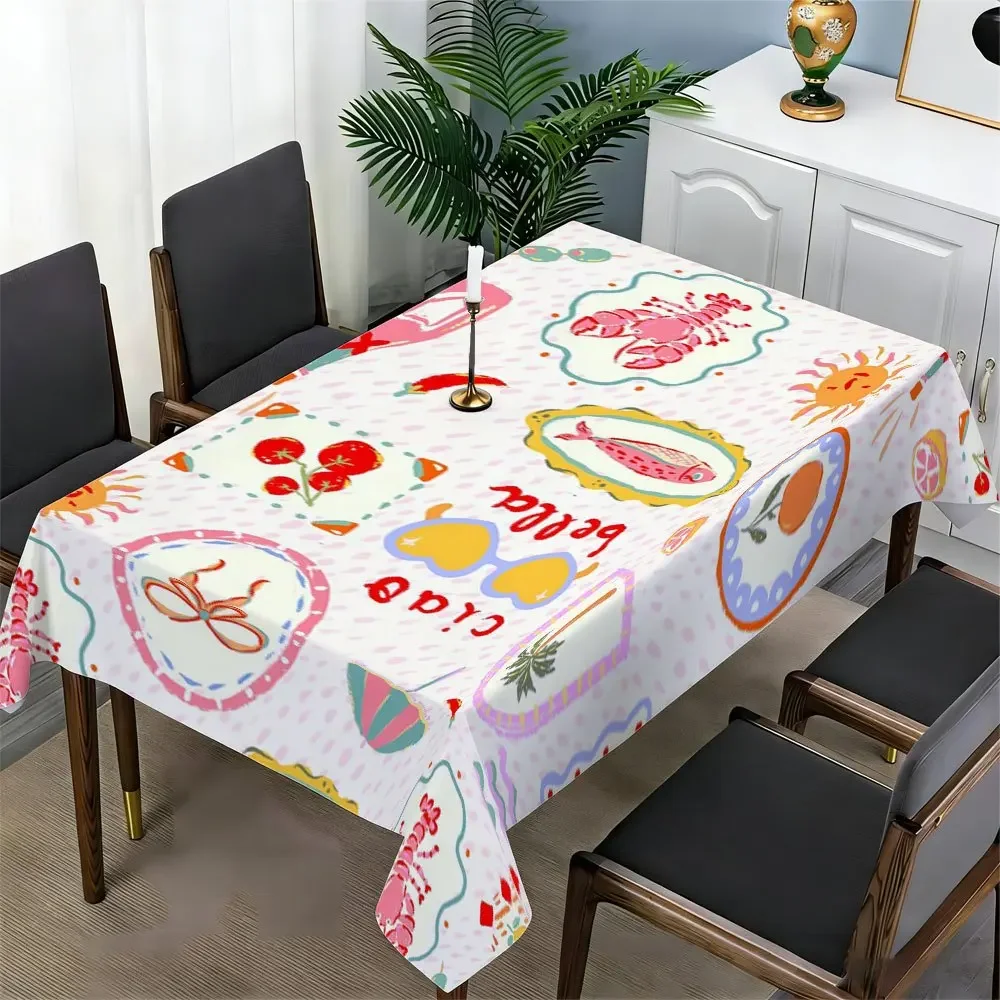 Cute patterned print party tablecloth for modern Christmas, Saint Patrick's Day, Thanksgiving, Valentine's Day giftxzj