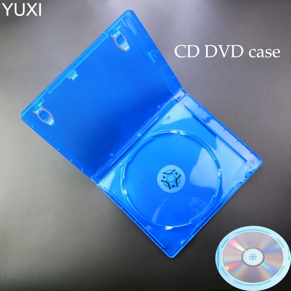 

YUXI 10pcs Portable Ultrathin Standard DVD Case CD Package Portable CD Storage Organizer Box Cases