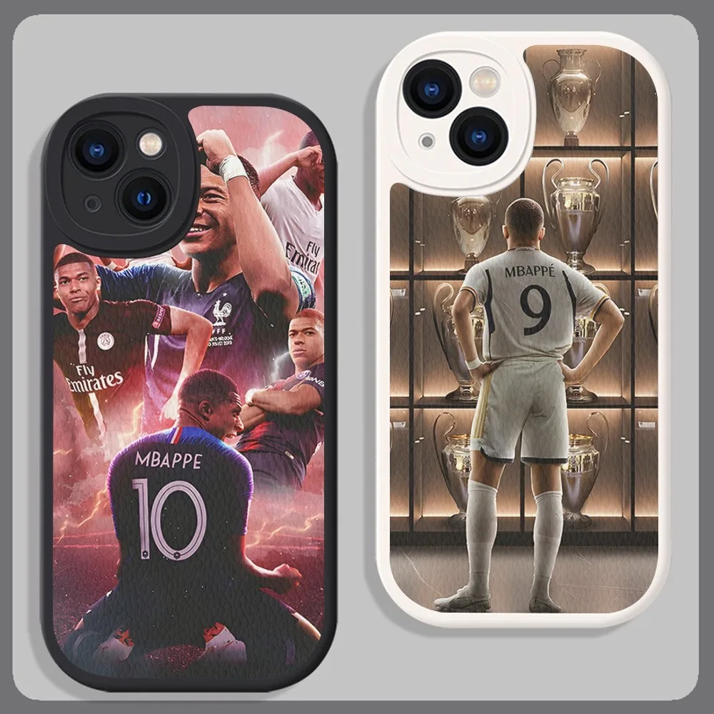 M-Mbappe-7-9-10 Phone Case Hard Leather For IPhone 16 15 14 13 12 Mini 11 14 Pro Max Xs X Xr 7 8 Plus Fundas