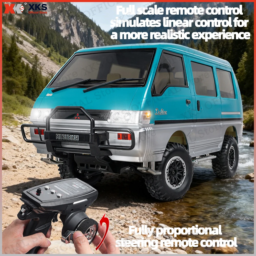 XKS LDRC LD1296 1/12 Scale 2-Speed Transmission Electric RC Off-Road Rock Crawler 2.4G Remote Control LED Light Toy Gift for Boy