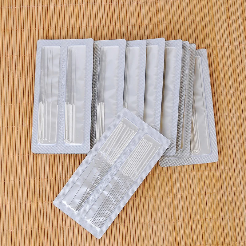 200pcs/Box Reusable Silver Surface Acupuncture Needle Genuine Quality Needles Non-Disposable Massager Health