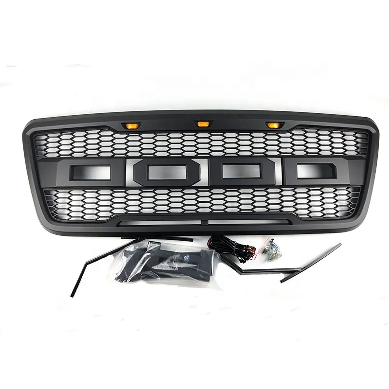 

Front Bumper Grille Raptor Grille Front racing grille With LED Light for Ford F150 2004 2005 2006 2007 2008 ABS