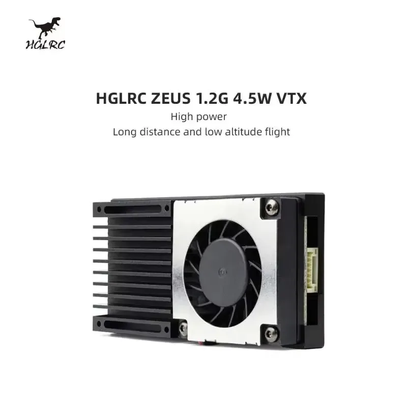 SmCpHGLRC ZEUS 1.2G 4.5W VTX 8CH 25mW 800mW Switchable 2-8S VTX Video Transmitter Module 1.2G 8Ch VRX For Long Range FPV Drone
