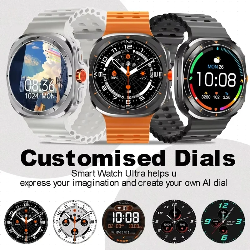 2025 novo smartwatch gt7 ultra 1.52 polegadas amoled hd display bluetooth falando esportes smartwatch masculino feminino relógio presente