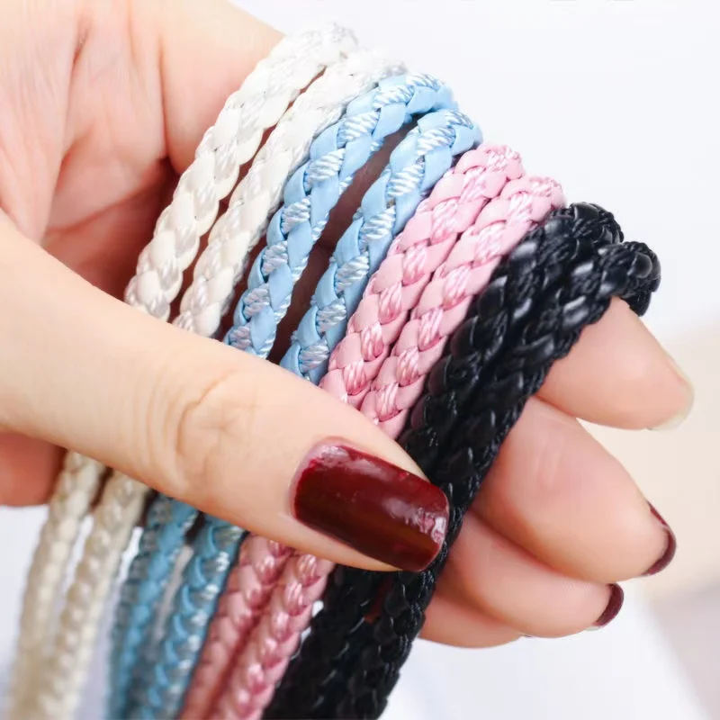 Fashion Creative Leather Woven Hand Rope Mobile Phone Universal Lanyard Wrist Strap Short Rope Bracelet Jewelry Pendant image 6