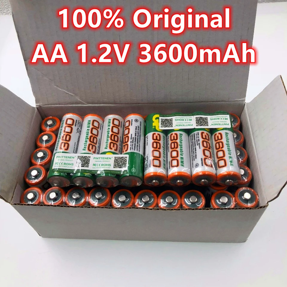 

100% New AA Battery 3600mAh Rechargeable 1.2V NiMH AABattery, Suitable For Clock, Mouse, Computer, Toy, Remote Control