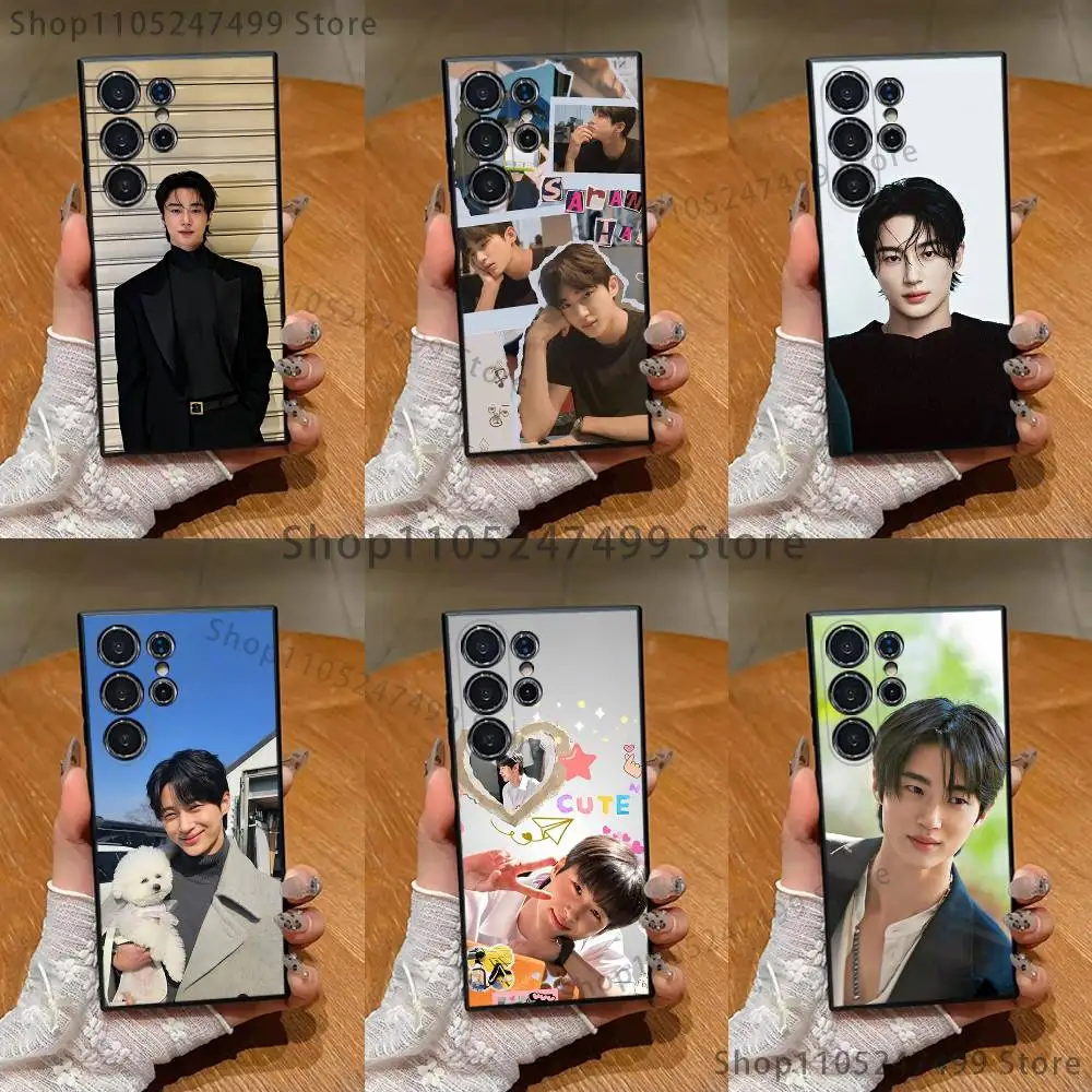 

B-Byeon W-Woo Seok Phone Case For Samsung S25,S24 Ultra,S20,S30 plus,S22 plus,S23,S30 Ultra 5G Silicone Black Shell