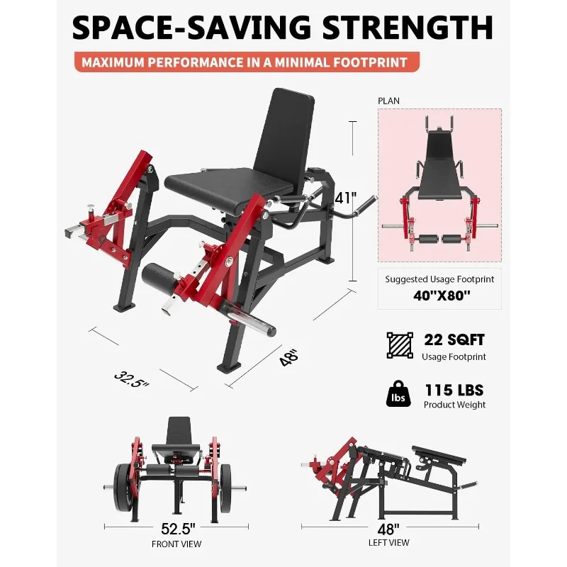 آلة التمديد والتجعيد، تمديد فردي، تجعيد الكذب، تجعيد قائم، مقعد تمرين الساق قابل للتعديل مع