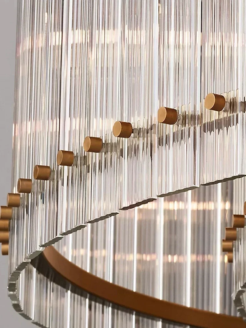 الفاخرة الرجعية LED 2 طبقة كريستال زجاج الثريا الكروم الذهب الأسود الإضاءة لغرفة النوم غرفة المعيشة تركيب