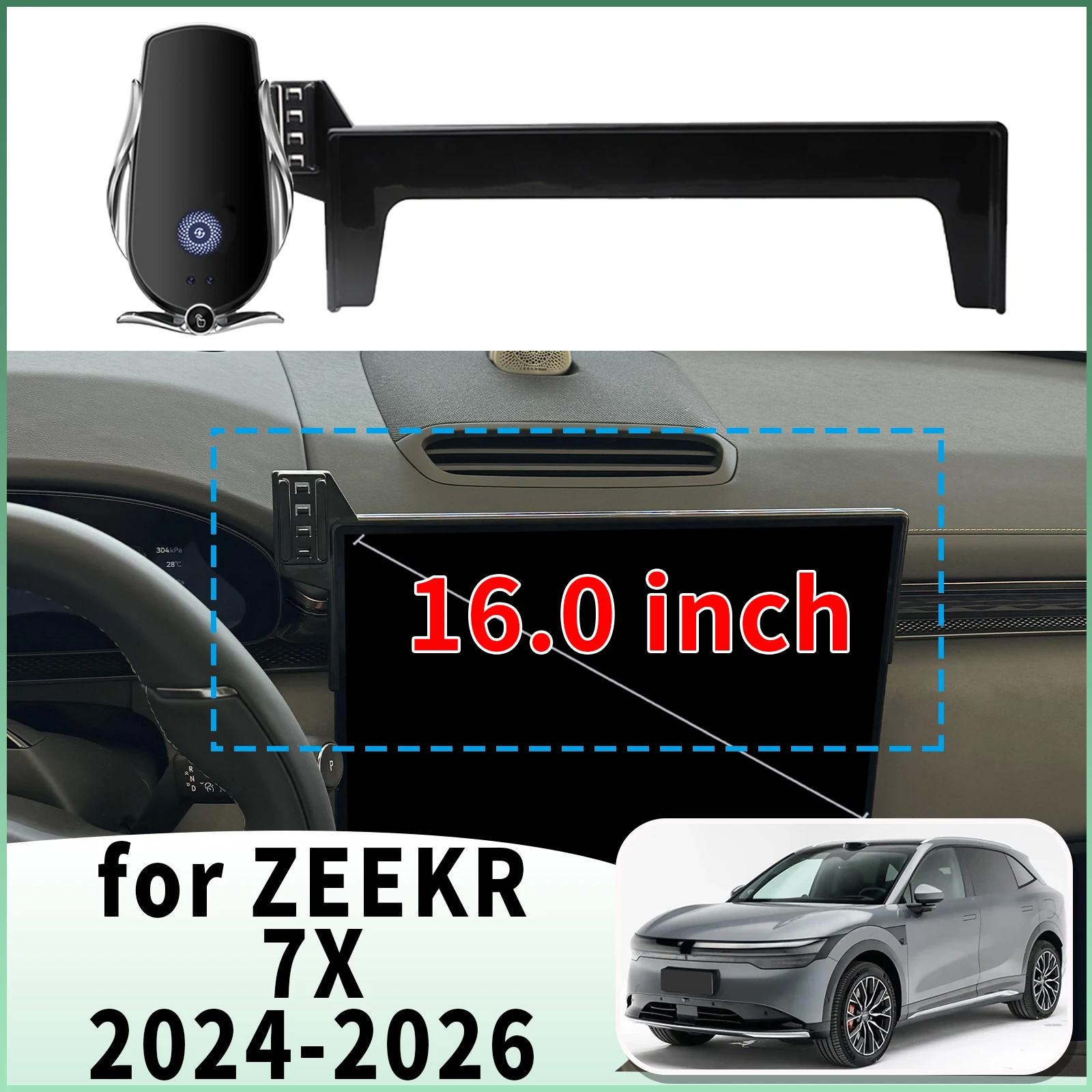 

fit for ZEEKR 7X 2024 2025 2026 16inch ​​Specific Dashboard Navigation Phone Holder Mount Design Car​​ accessoires