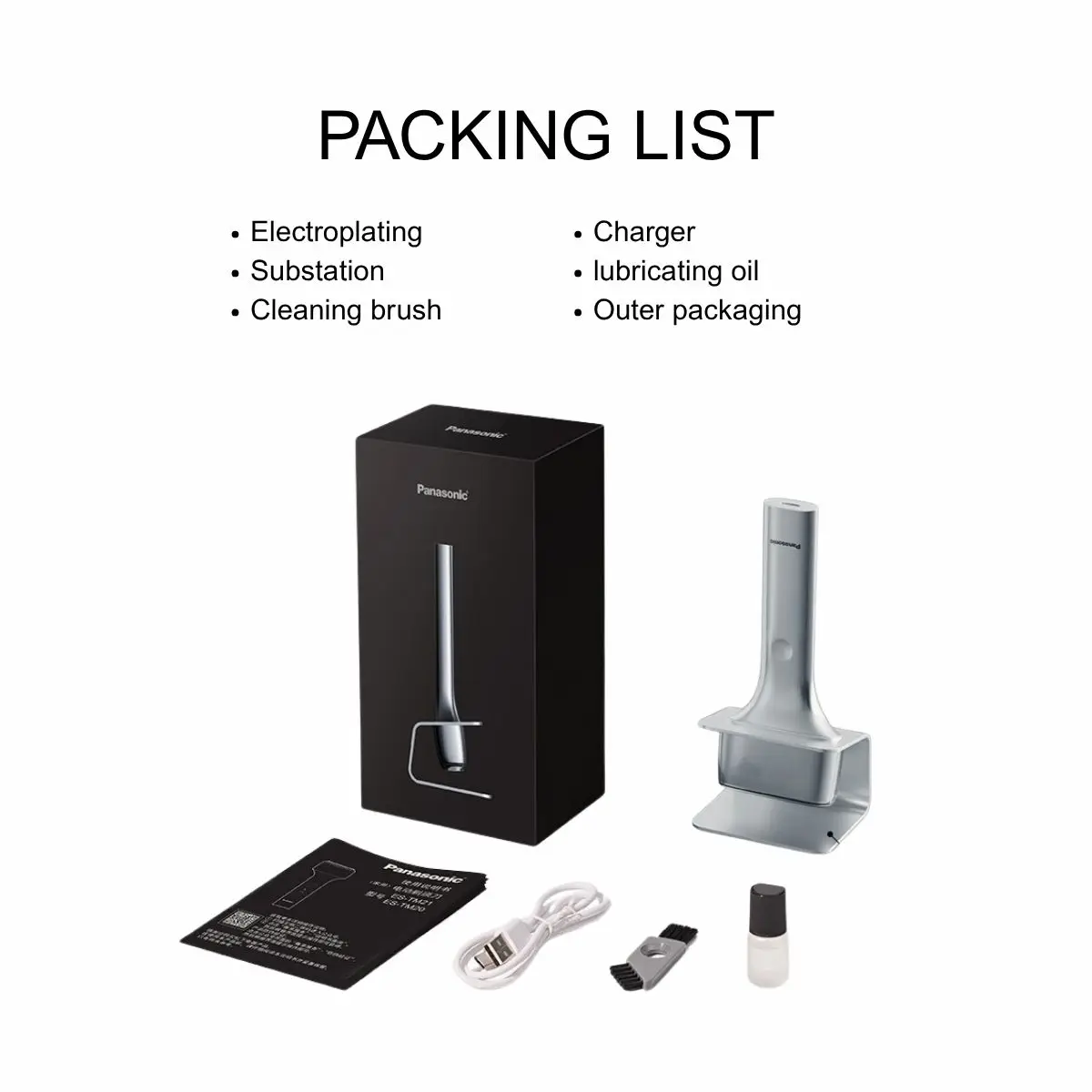 ماكينة حلاقة كهربائية باناسونيك ES-TM21 للرجال، تصميم نحيف، مستشعر اللحية الذكي، عمر بطارية طويل، ماكينة حلاقة رطبة وجافة