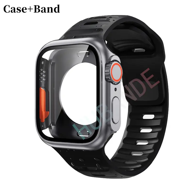 Silicone Strap For Apple Watch 44mm 45mm 41mm 40mm Bracelet + Screen Protectores Change to Ultra For iWatch Series 9 8 7 SE 6 5 - Image 61
