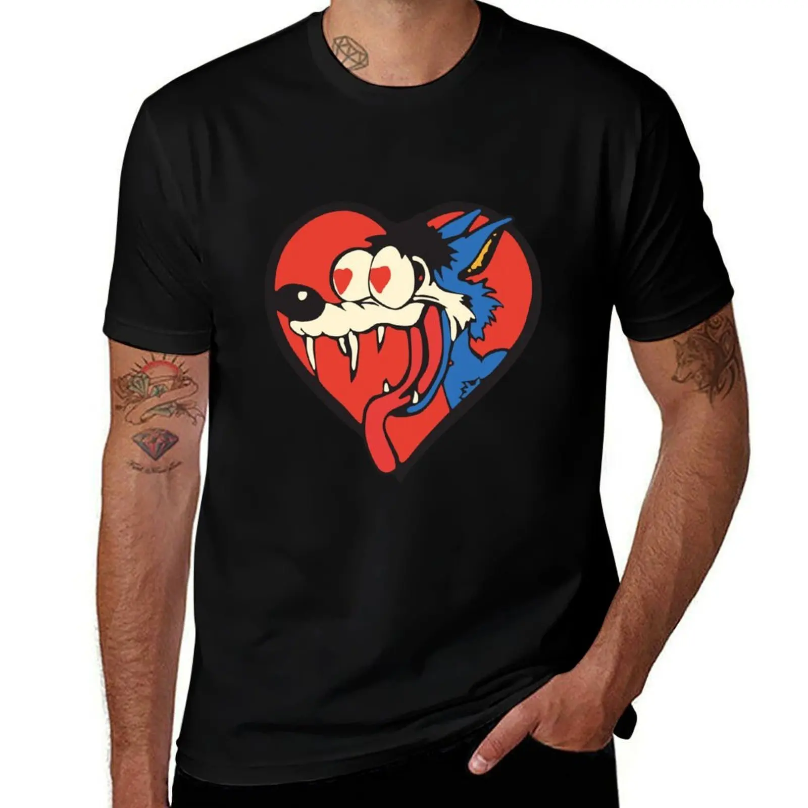 The Jesus Lizard Vintage Lovestruck Wolf T-Shirt Big Size Crew Neck T-Shirt