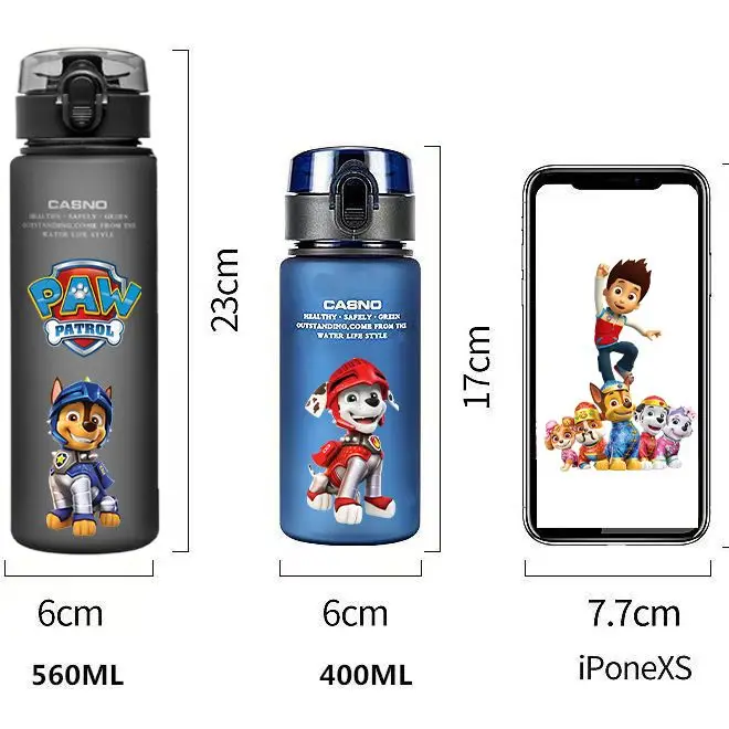 400ML PAW Patrol Student Water Cup BPA Free Plastic Cup Marshall Direct Drinking Cup Anti-fall Summer Children Water Bottle Boys view 6
