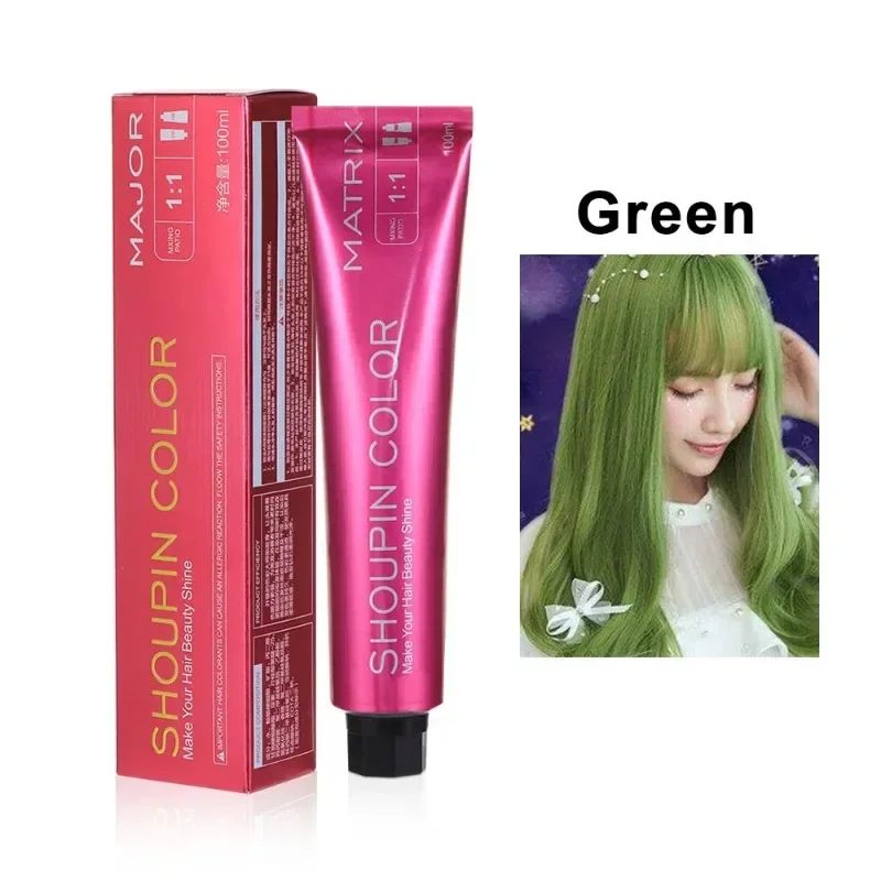 염색약 Semi Permanent Hair Dye Tint Hair Coloring Cream 92ML 6Colors Hair Care Styling Tools Natural Punk Style For Women/Men