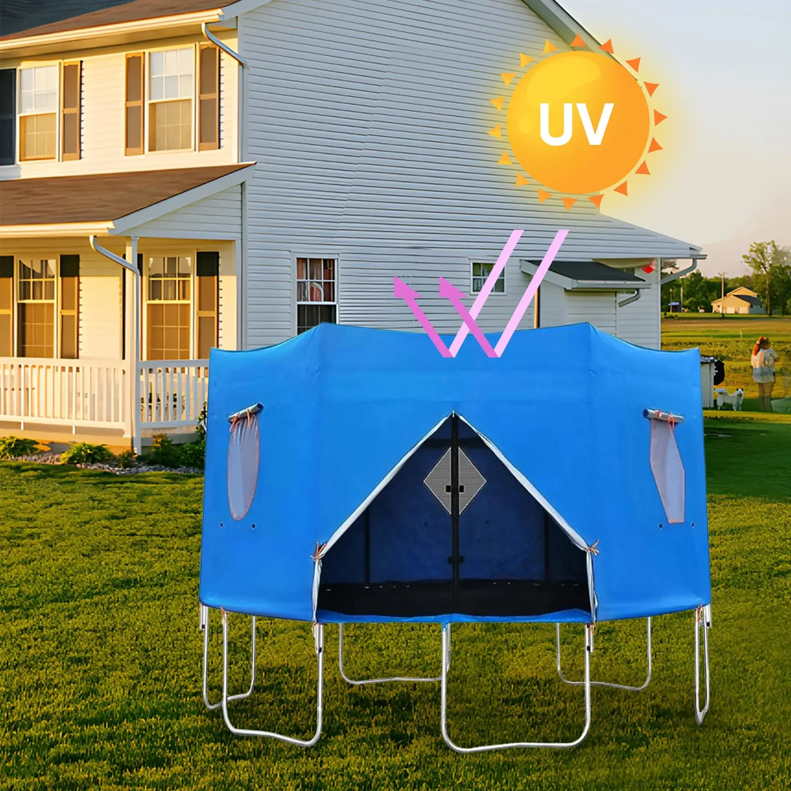6ft/8ft/10ft Trampoline Cover, Trampolines & Accessories, Trampoline Tent Cover Trampoline Shade Cover, Trampoline Sunshade view 4