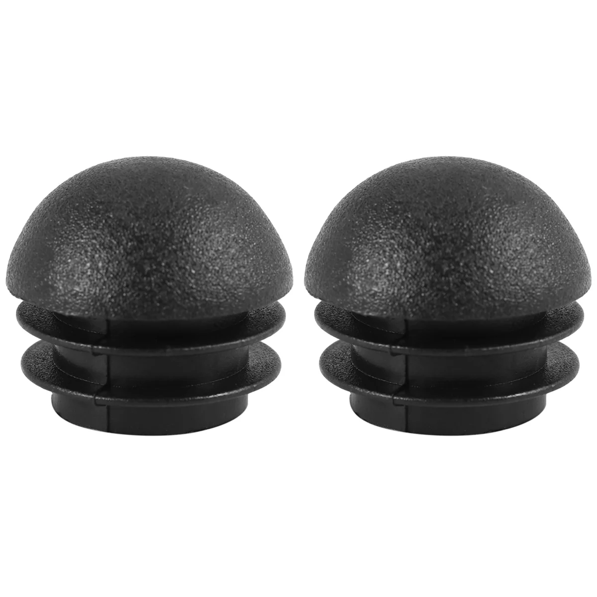 A04I 2 Pcs 25mm Dia Plastic Round Tube Inserts End Blanking Caps Black