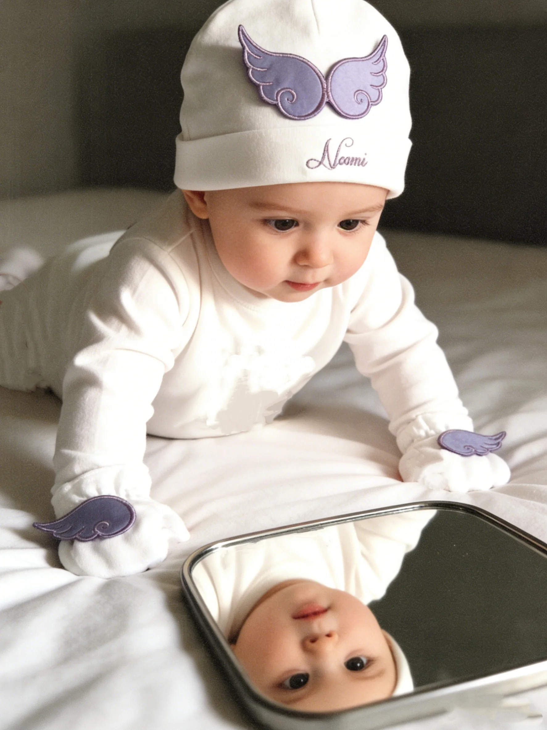 set-di-6-pezzi-magico-e-incantevole-per-neonati-con-ali-d'angelo-viola-personalizzabile-con-nome-outfit-per-fotografia-neonatale