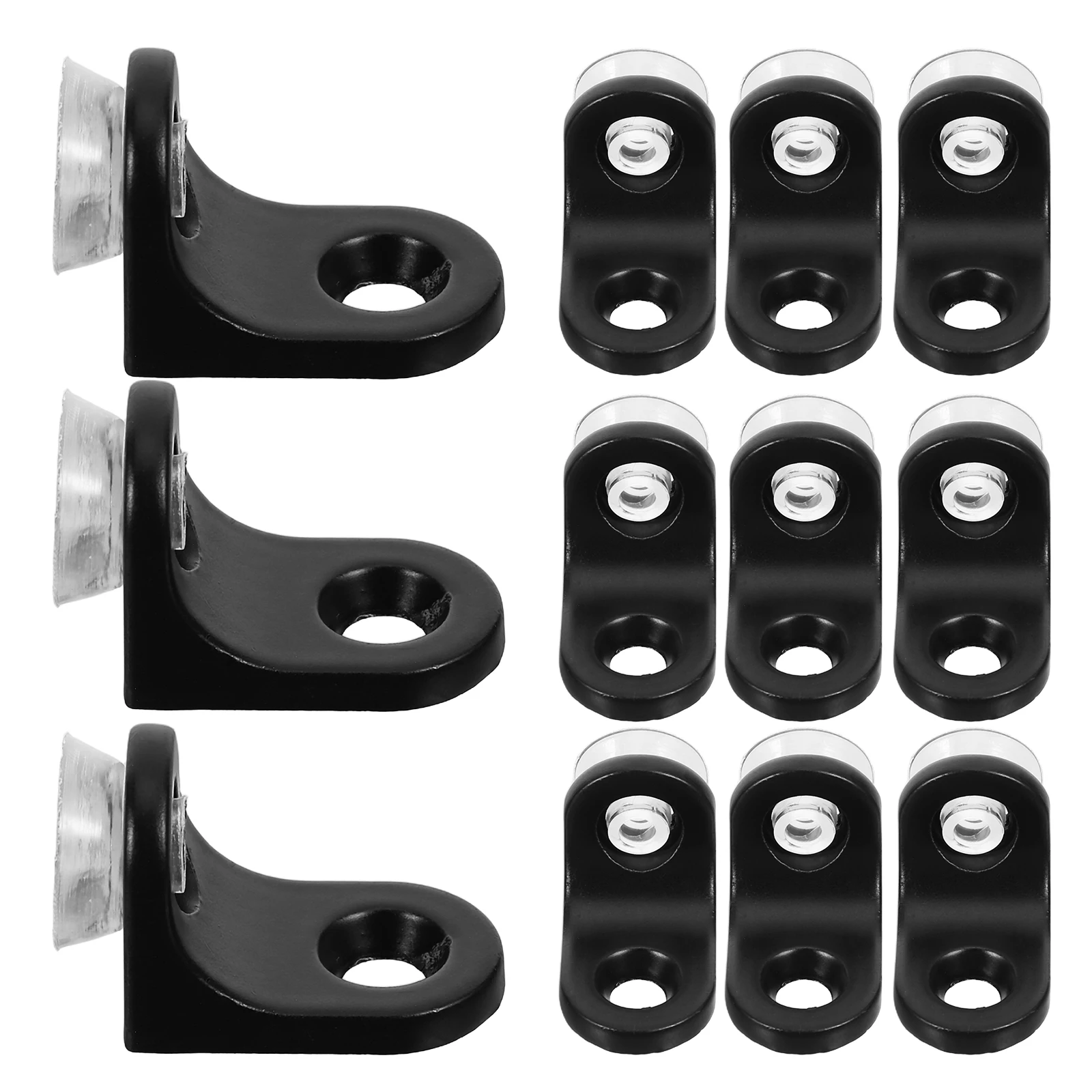 

20 Pcs Shelf Bracket Glass Corner Brackets Zinc Alloy Small Suction Cups Wood Shelf Support Round Edge Design Easy Installation